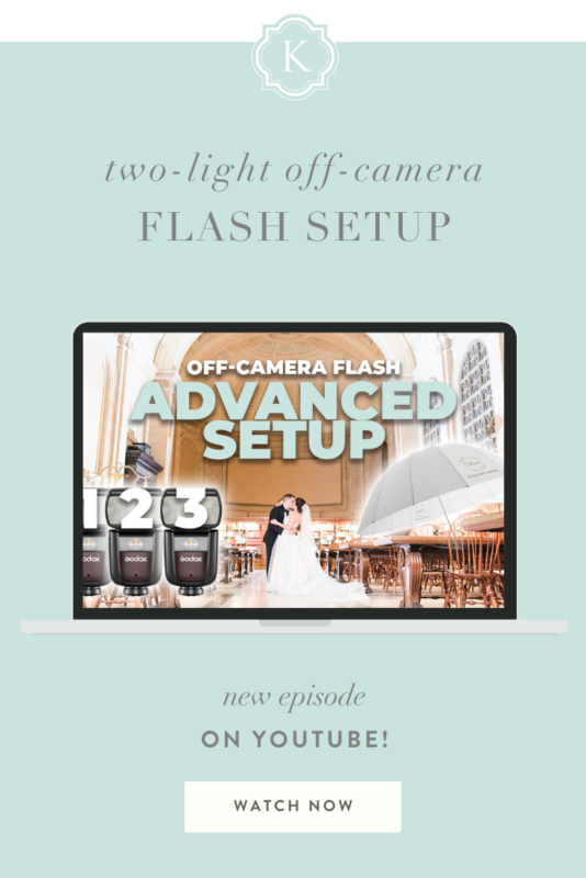 two light off camera flash setup